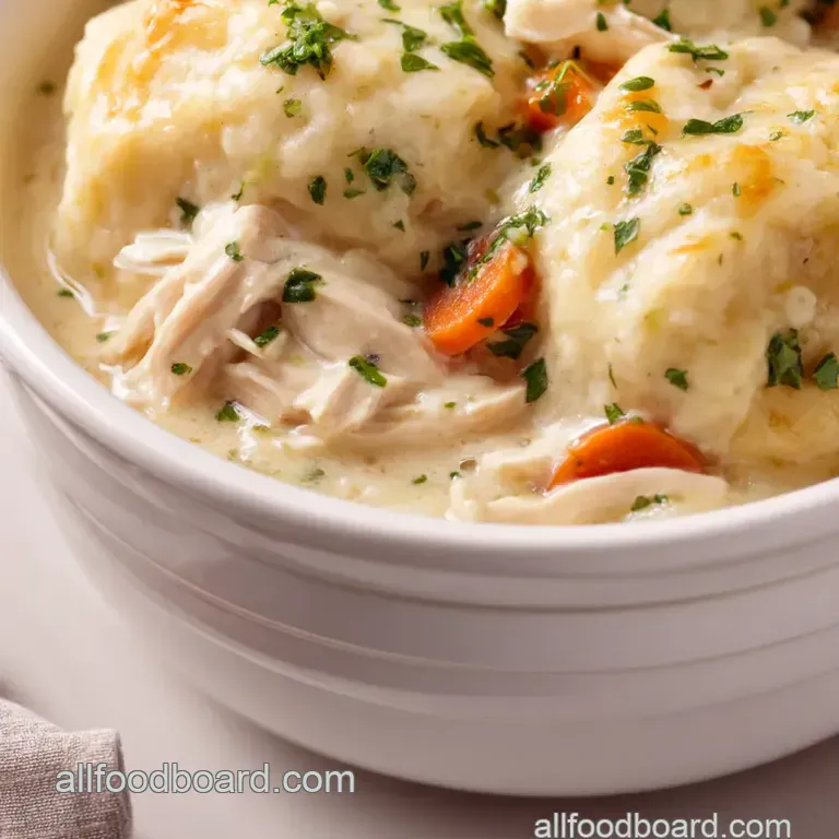 Crockpot Chicken and Dumplings presentation