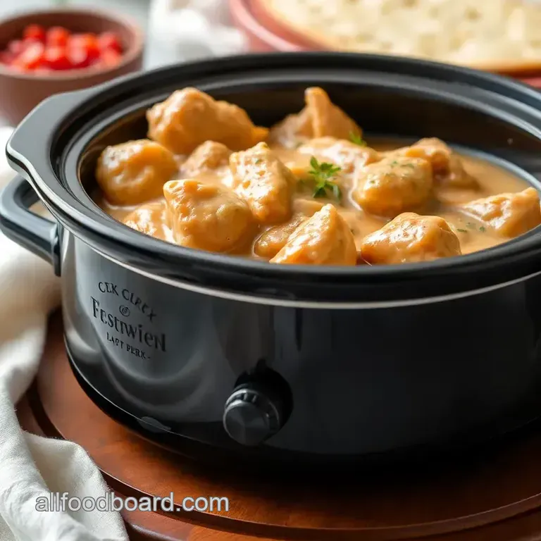 Crockpot Chicken Savory Gravy Comfort presentation