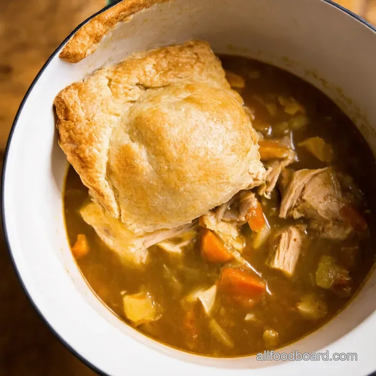 Crockpot Chicken Pot Pie Soup presentation