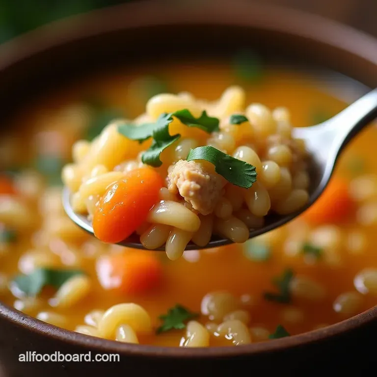 The Nights In Crockpot Chicken and Rice Soup Hearty Herby and HassleFree presentation