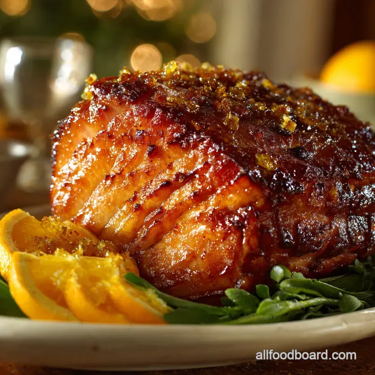 The Chefs Christmas Comfort Ham Slowcooked Orange Ginger Glaze presentation