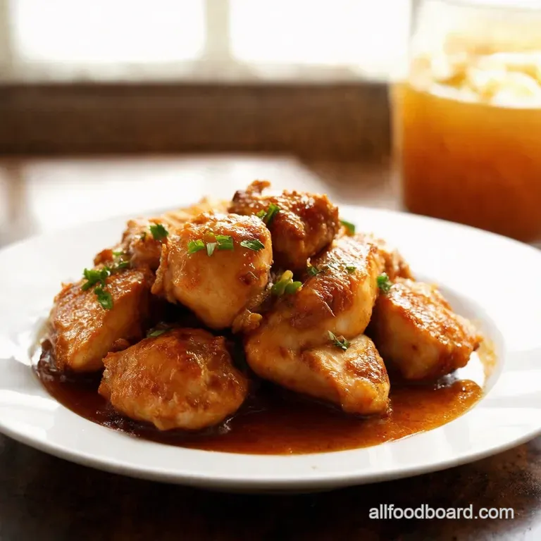 Crockpot Honey Garlic Chicken Set it and Forget it Flavor presentation