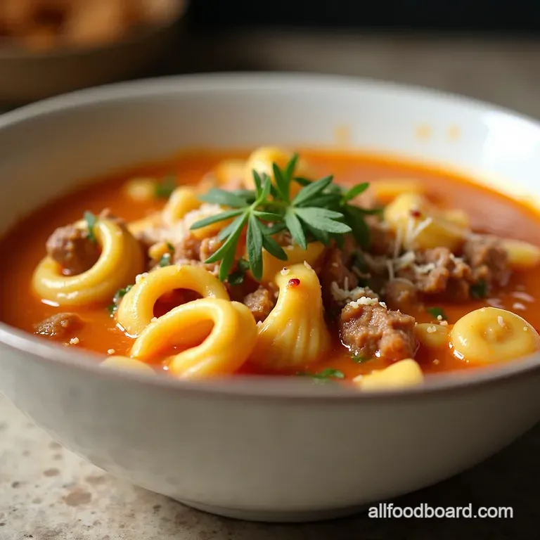 Easy Crockpot Sausage and Tortellini Soup Recipe Creamy Quick The Cozy Kettle Effortless Crockpot Sausage Cheesy Tortellini Soup