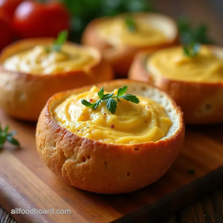 Crusty Companion Homemade French Bread Bowls Perfect for Dipping presentation