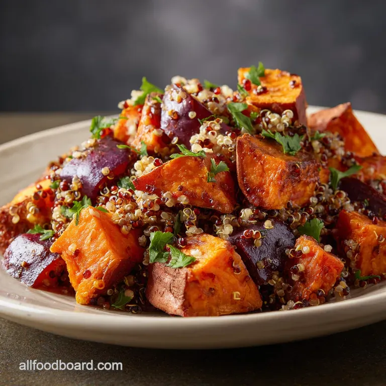 Daniel Fast Recipe with Roasted Sweet Potatoes and Quinoa