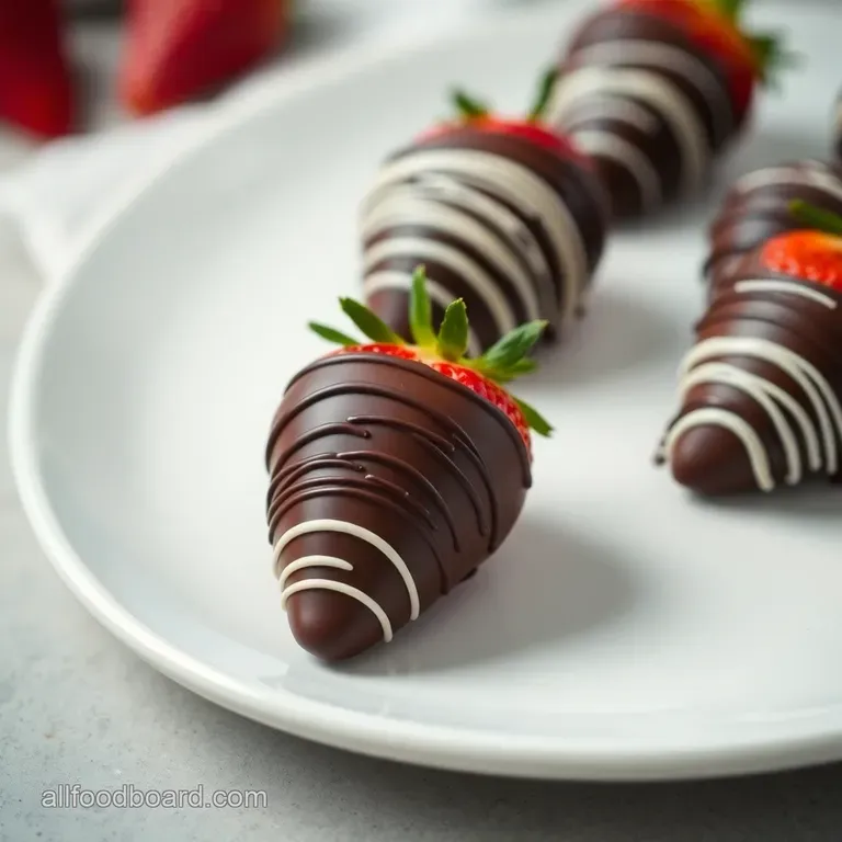 Decadent Chocolate-Dipped Strawberries presentation