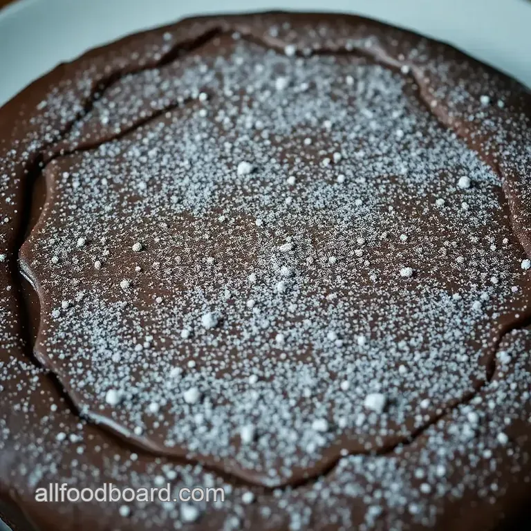 Decadent Chocolate Gooey Butter Cake presentation