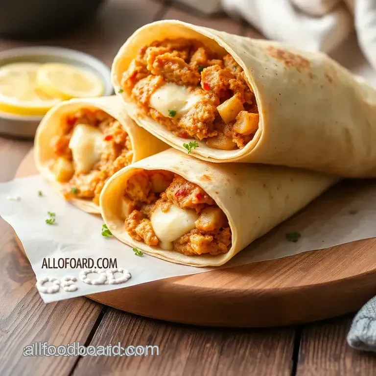 Crispy Air Fryer Chicken Wraps with Cheese Delight presentation