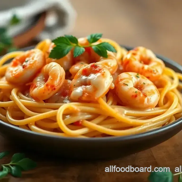 Sautéed Shrimp Pasta with Spicy Creamy Sauce