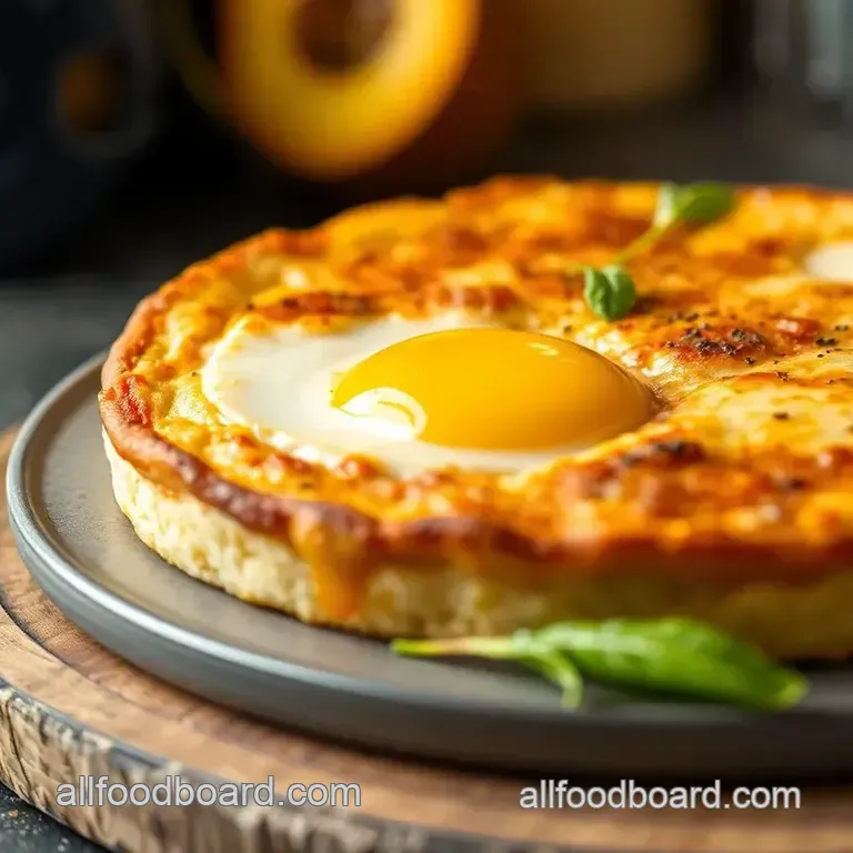 Quick & Easy English Muffin Breakfast Pizza presentation