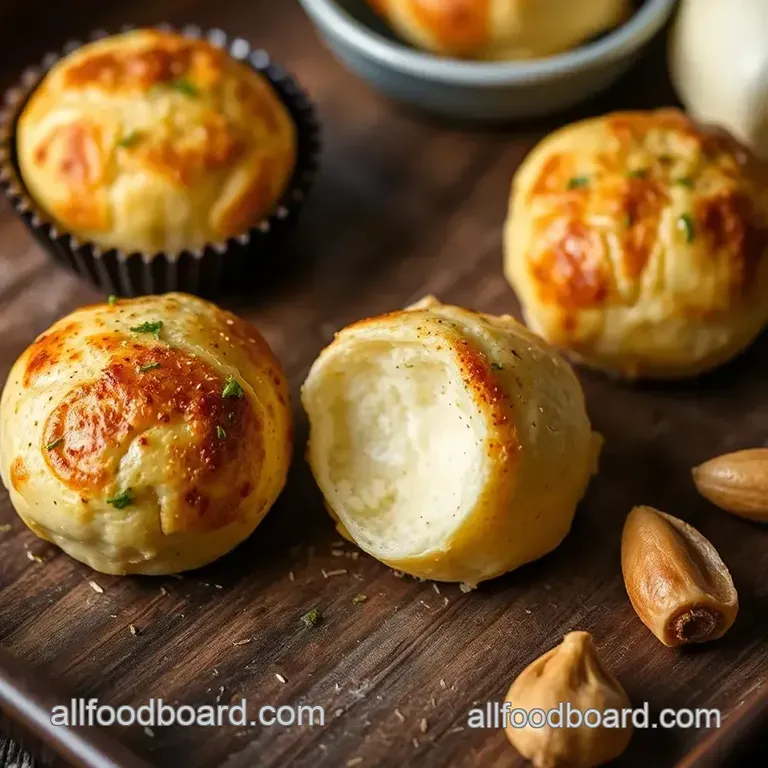 Delicious Bake Garlic Cheese Bombs presentation