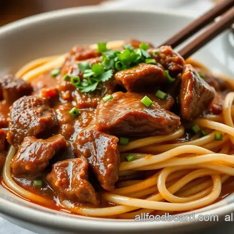 Quick Beef Noodles with Savory Sauce