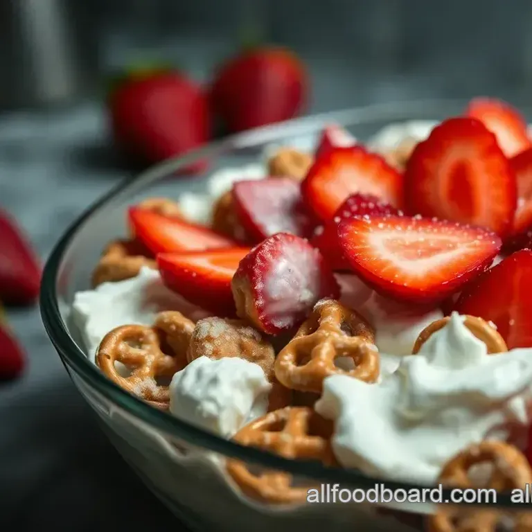 Delicious Strawberry Pretzel Salad: A Creamy Crunchy Treat