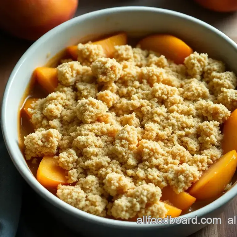Deliciously Simple Peach Crumble
