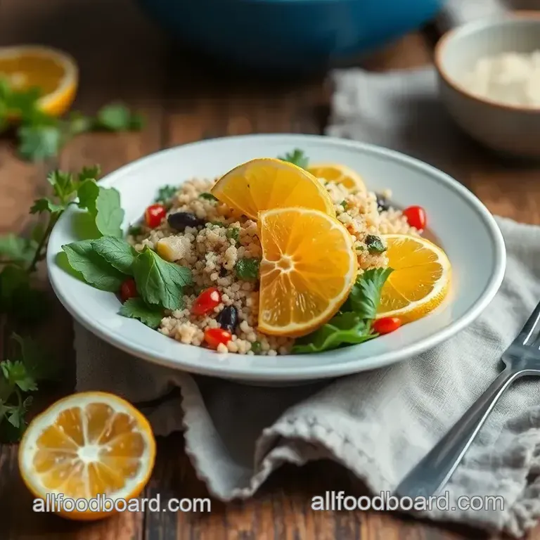 Refreshing Citrus Delight Quinoa Salad presentation