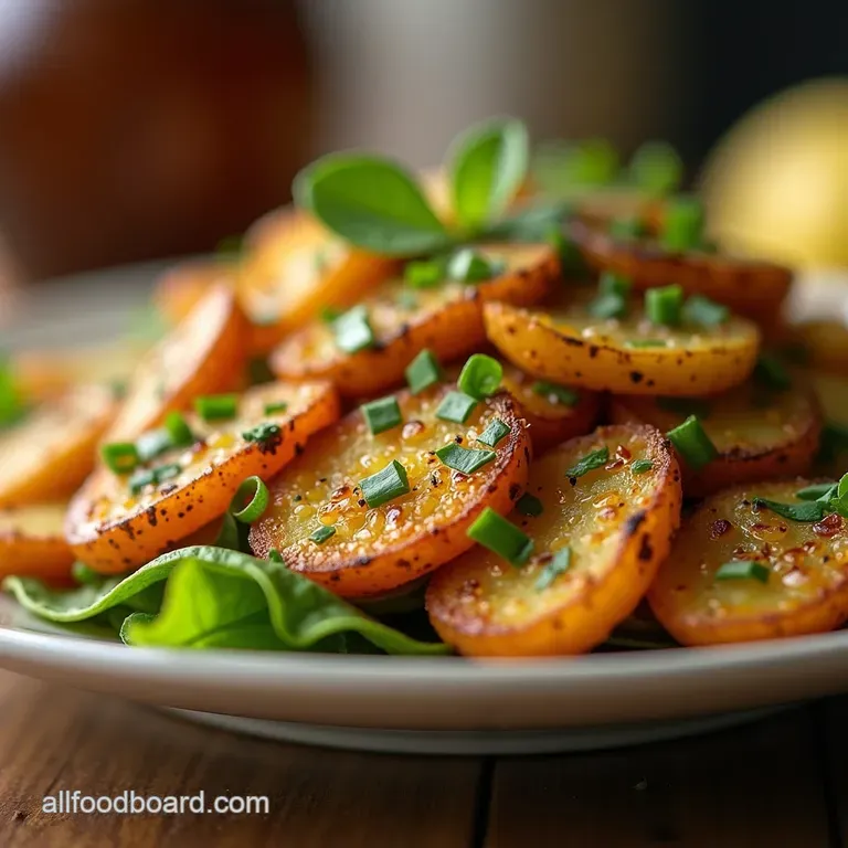 Crispy Smashed Potato Salad the Dietitians Delight with Tangy Herb Vinaigrette presentation