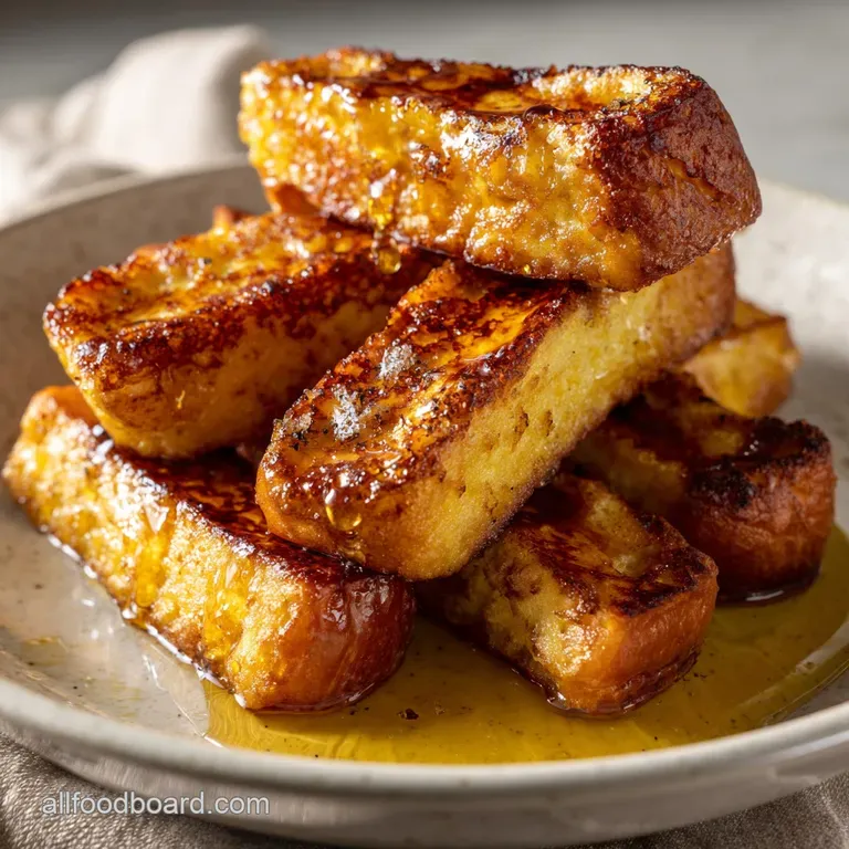 French Toast Sticks: Golden Dippable Brioche Soldiers presentation