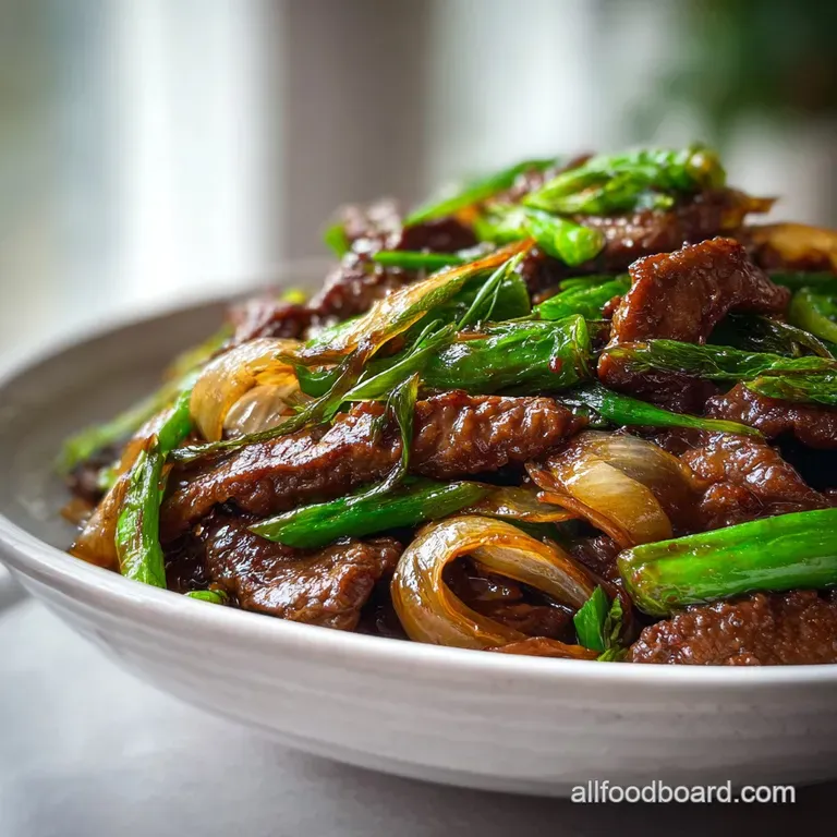 Easy Chinese Beef and Onion StirFry Recipe with Ginger