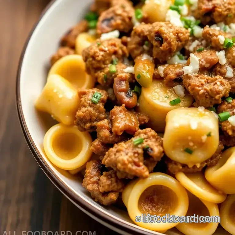Cheese Steak Tortellini presentation