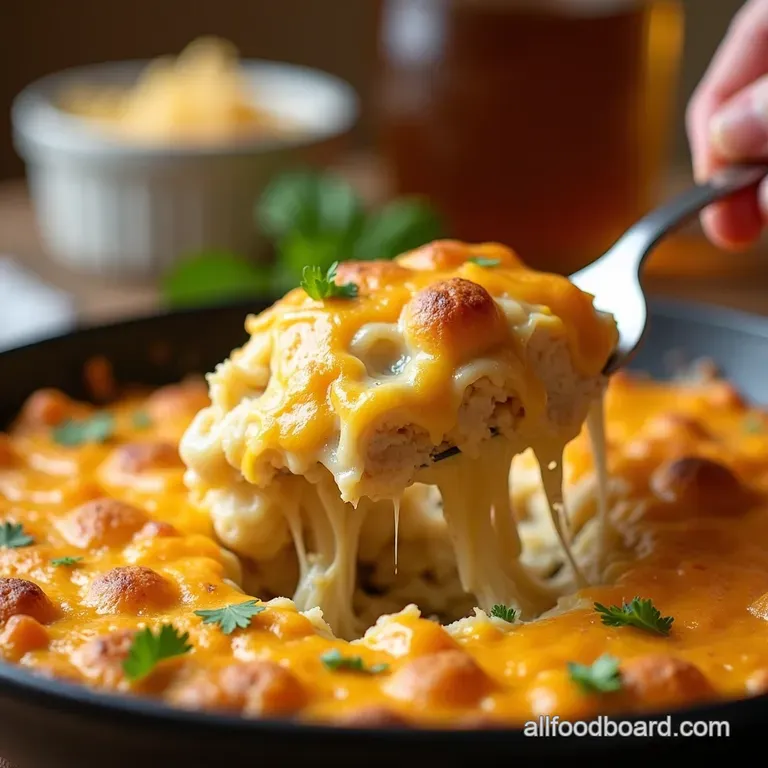 The Ultimate Weeknight Comfort Easy Cheesy Chicken Cobbler using Red Lobster Biscuit Mix presentation