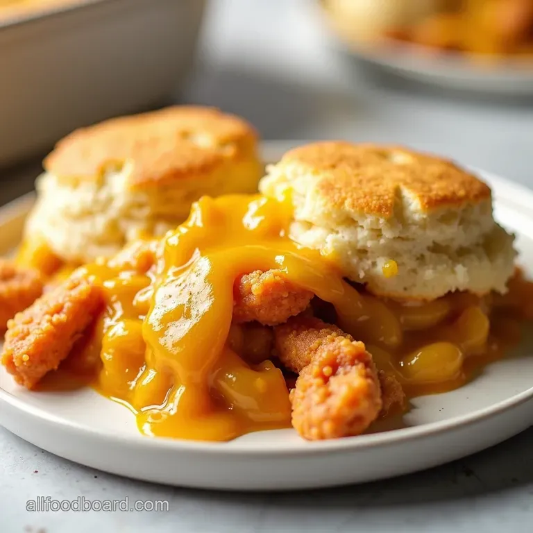 Easy Chicken Cobbler Dinner Casserole with Fluffy Biscuit Topping The Ultimate Weeknight Comfort Easy Cheesy Chicken Cobbler using Red Lobster Biscuit Mix