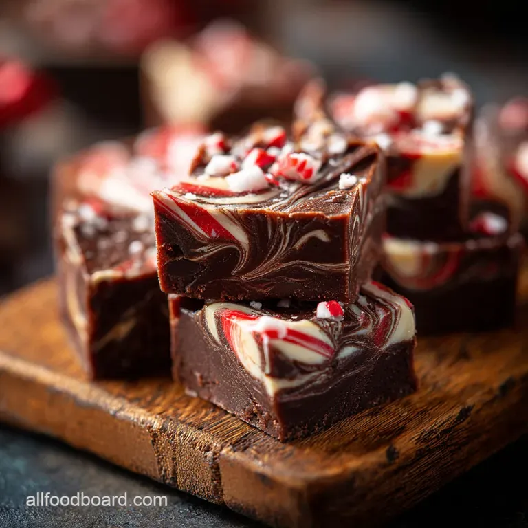 Christmas Fudge: The Easiest Dark Chocolate Peppermint Swirl