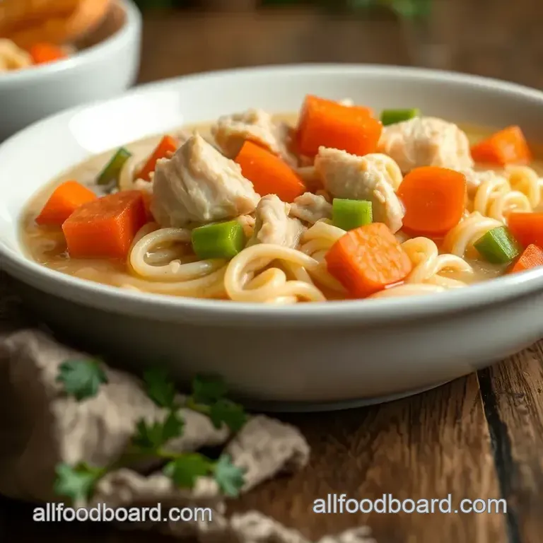 Crack Chicken Noodle Soup Recipe presentation