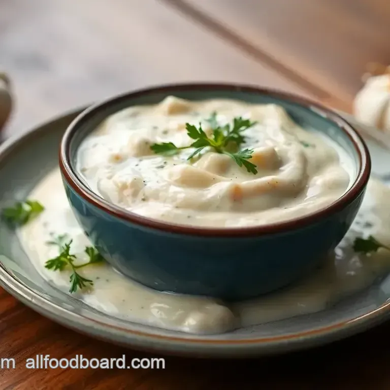 Quick Kitchen Sauce: Creamy Garlic Sauce
