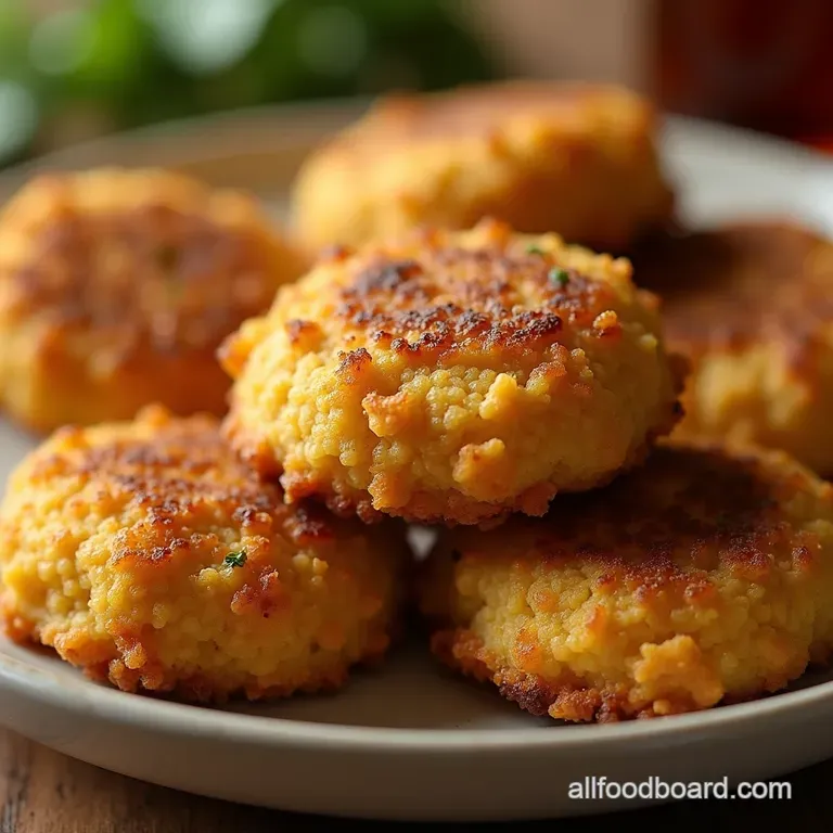 The Golden Crumb Quick Crispy Homemade Chicken Patties presentation