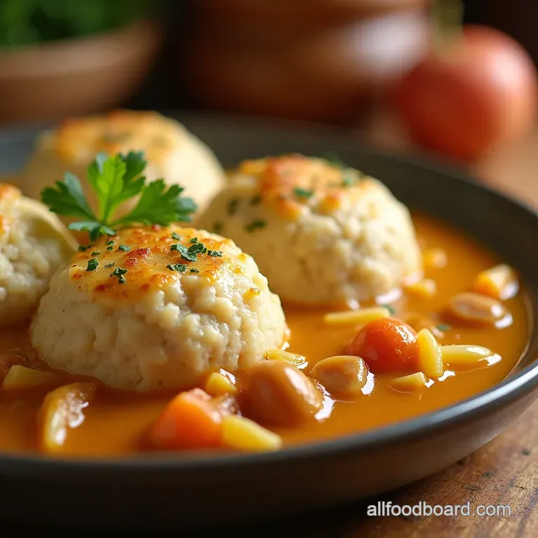 The Ultimate Set It and Forget It Crockpot Chicken Dumplings presentation
