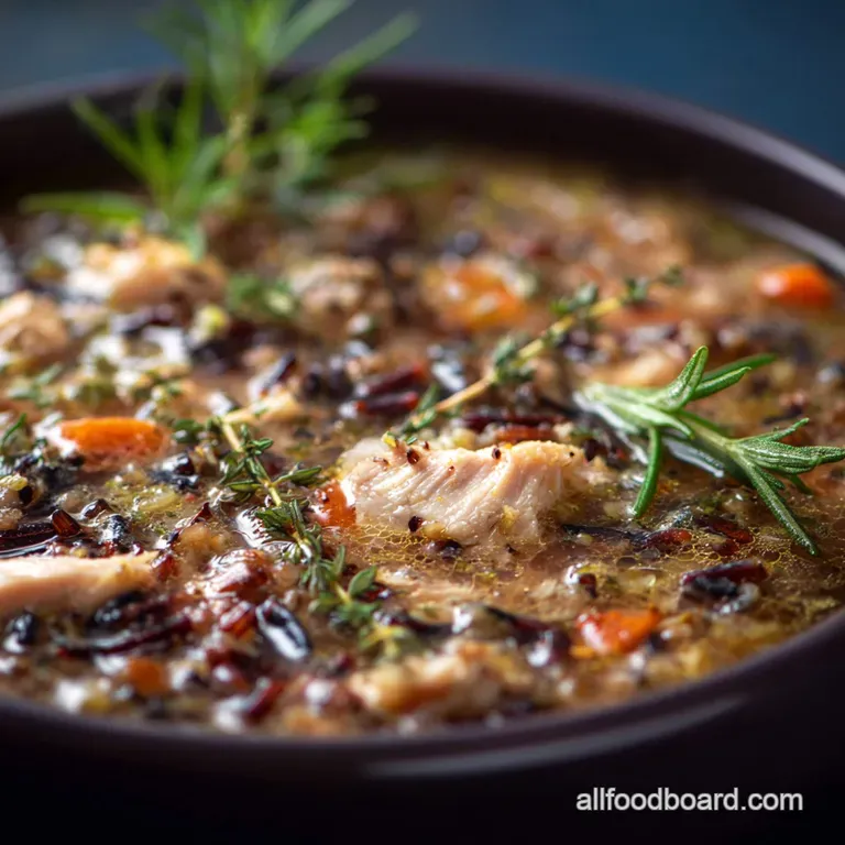 Crockpot Soup: Hearty Chicken Wild Rice Slow Cooker Comfort presentation