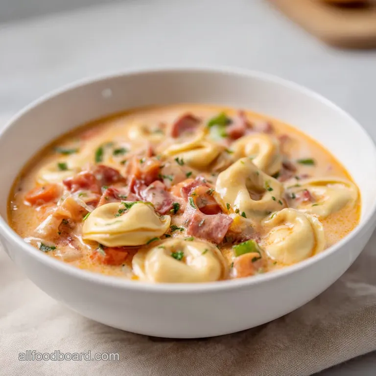 Crockpot Tortellini Soup: Easy Tuscan Sausage Magic presentation