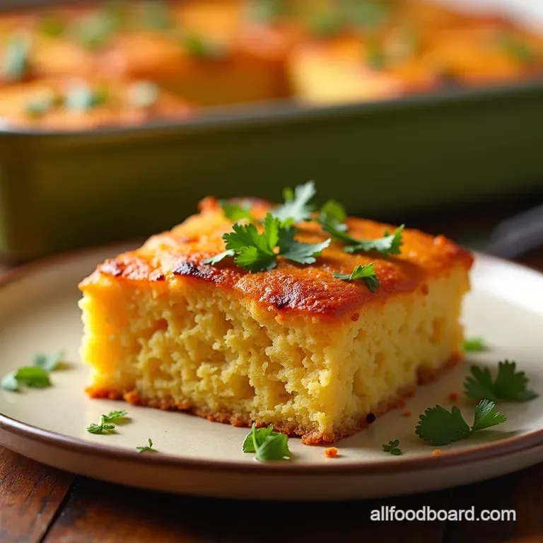 SunKissed Fiesta Cornbread Creamy Cheesy and Just a Little Bit Spicy presentation