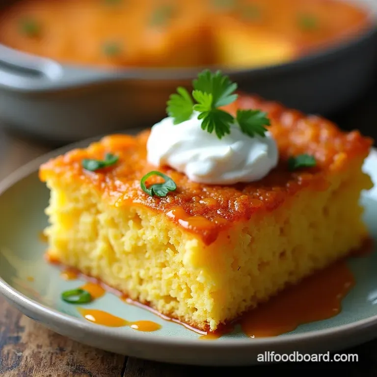 The Best Creamy Mexican Cornbread Recipe with Jalapeño SunKissed Fiesta Cornbread Creamy Cheesy and Just a Little Bit Spicy