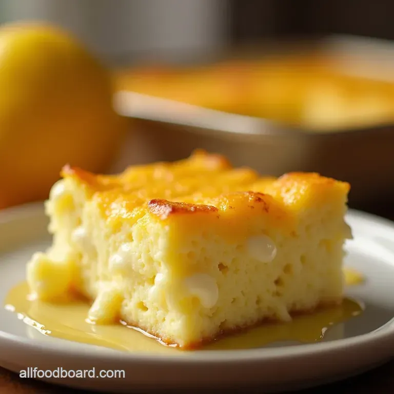 The Zesty Sunshine Bake Lemony Cottage Cheese Pudding presentation