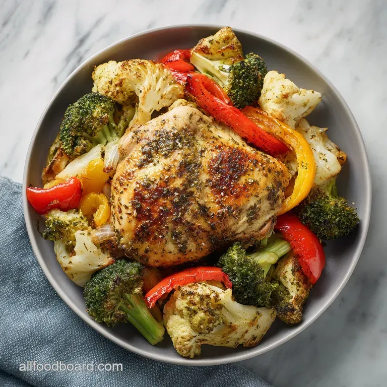 Easy Dinner Recipe with Roasted Chicken and Veggies