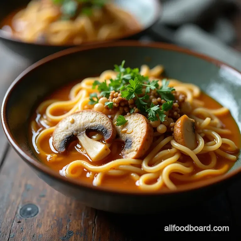 The Weeknight Warriors Shoyu Ramen Rich Chicken Mushroom Broth with Silky Noodles