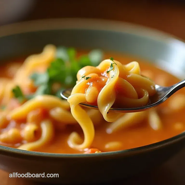 The Easiest Ever Slow Cooker Set It and Forget It Chicken Noodle Soup presentation