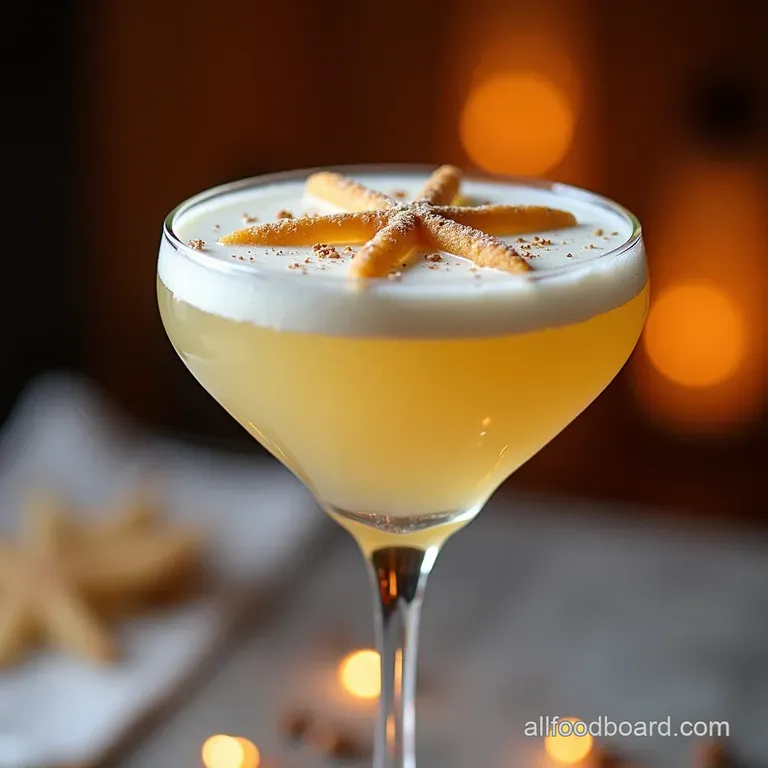 The Glacial Glimmer Snowflake Martini a Crisp Creamy Winter Classic presentation