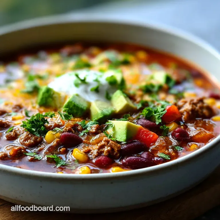 Easy Taco Soup: Velvety & Savory