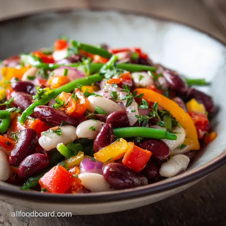 Easy Bean Salad: a Fuss-Free Classic Three-Bean Summer Side presentation