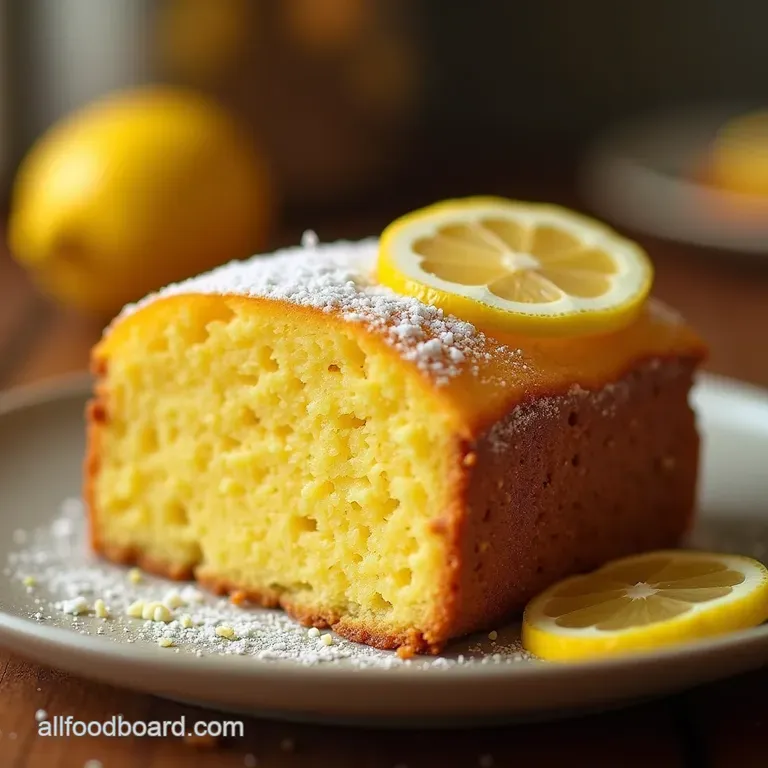 The Zesty Cloud UltraMoist EggFree Lemon Olive Oil Cake presentation