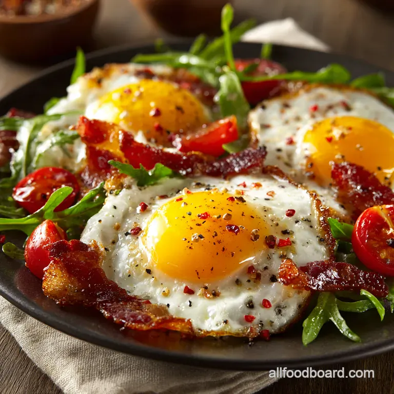 Eggs Over Easy Breakfast Salad presentation