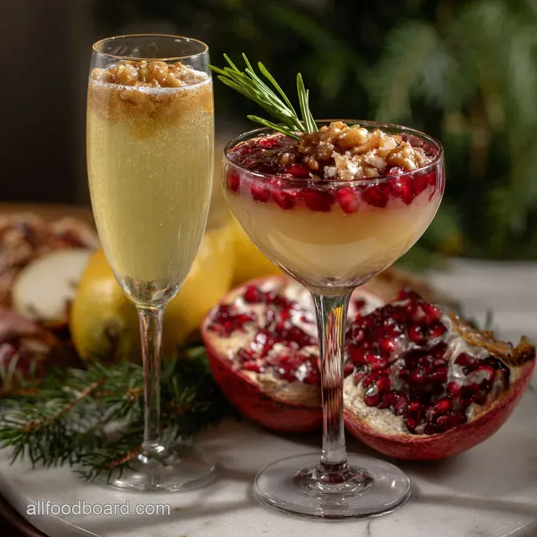 Elegant cocktail glasses, rimmed with sugar, filled with layered, bright drinks, and garnished with fresh fruit, ready to ...