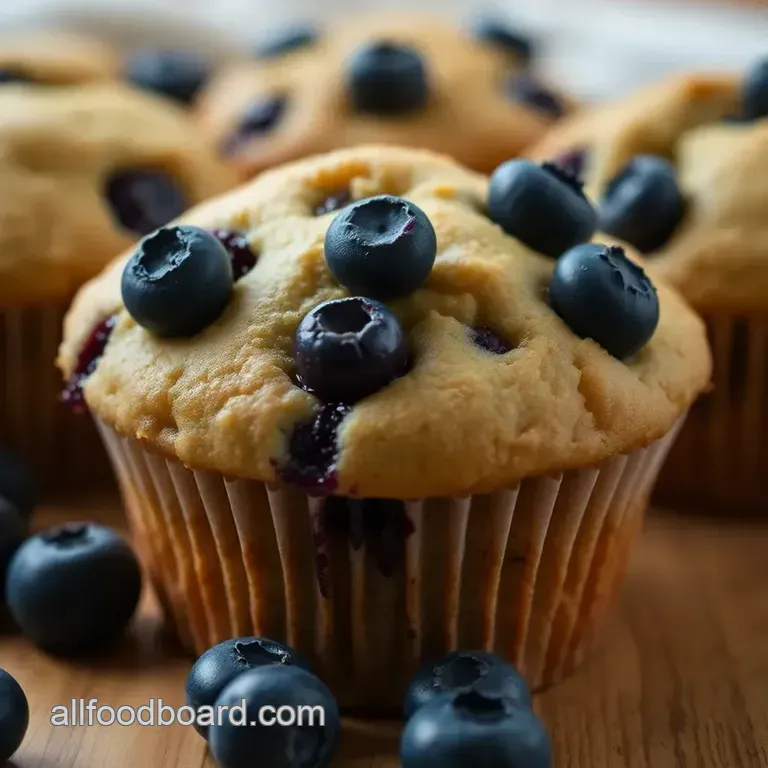 Fabulous Frozen Blueberry Muffins presentation