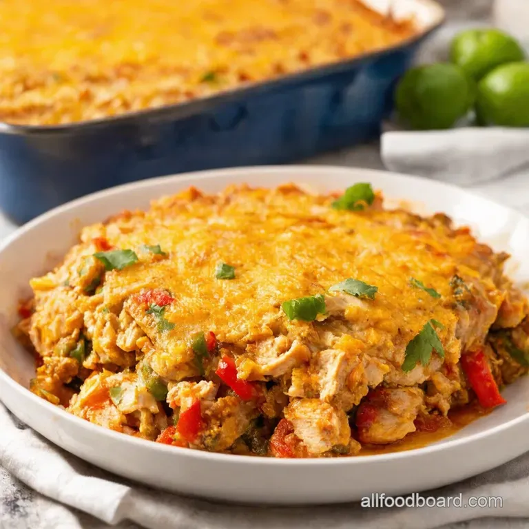 Fajita Fiesta Chicken Casserole presentation