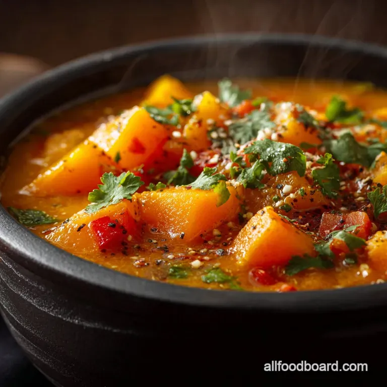 Fall Crockpot Recipes the Easiest Butternut Squash Curry presentation