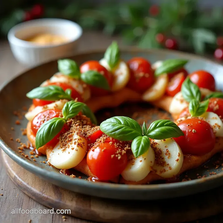 The Festive Garland Stunning NoCook Caprese Christmas Wreath The Festive Garland A Stunning Caprese Christmas Wreath