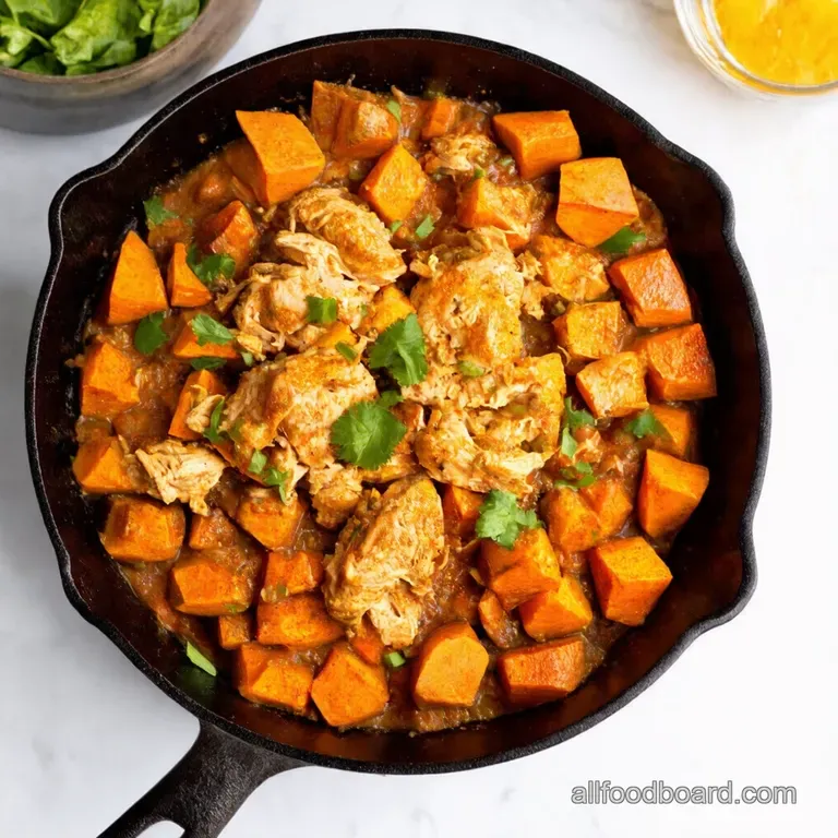 Fiesta Chicken Skillet with Sweet Potato Black Beans