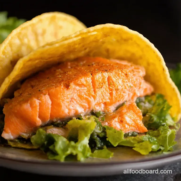 Fiesta Salmon Tacos Baked to Perfection presentation